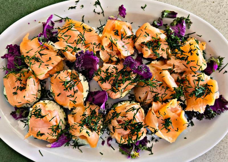 Italian cookie tray and cannoli display for a holiday celebration